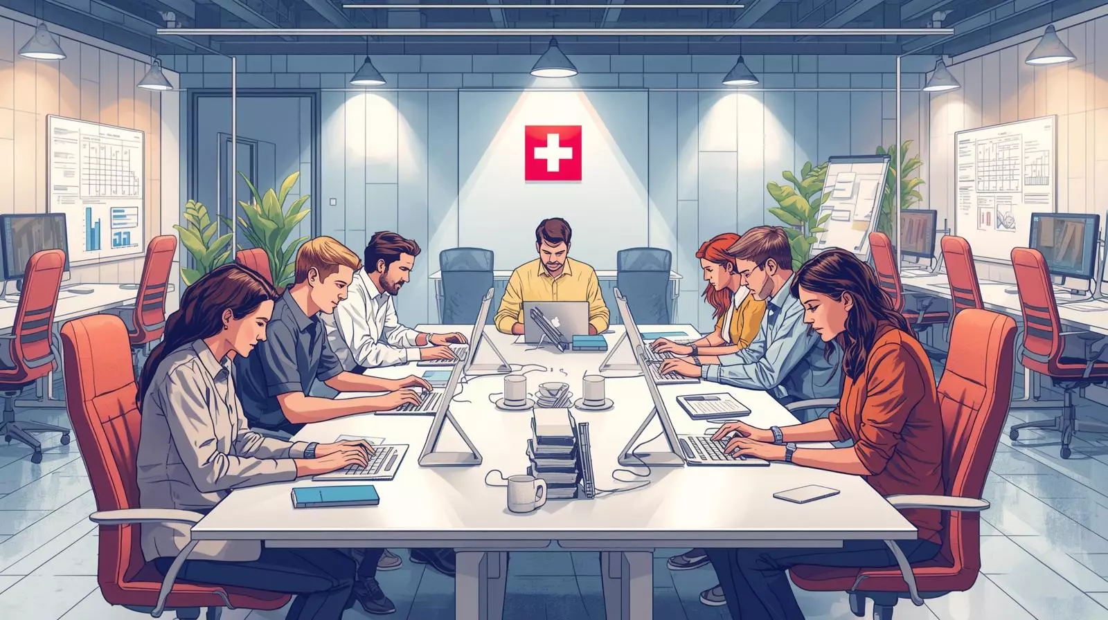 agenzia di digital marketing svizzera al lavoro su un progetto per una PMI ticinese