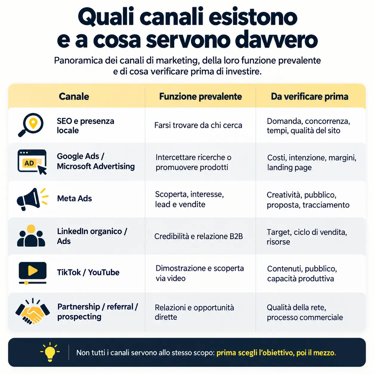 Quali canali esistono e a cosa servono davvero